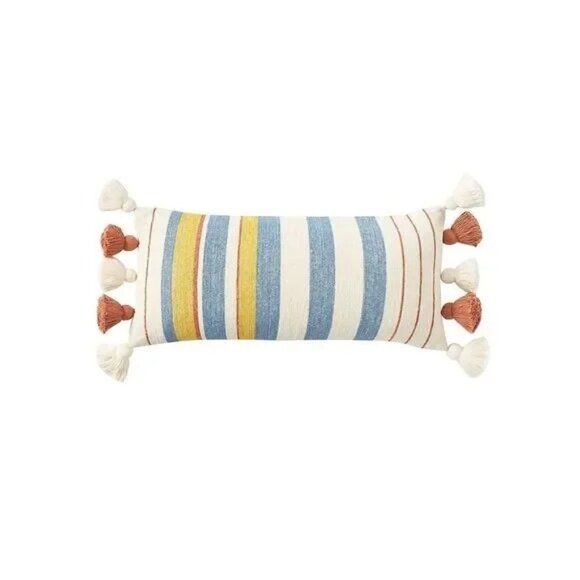 Anthropologie Manue Lumbar Pillow Striped 12"x27" NEW $68 - Picture 3 of 5